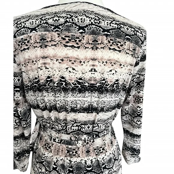 Calvin Klein Snakeskin Print Wrap Dress – Size S (2-4) - Picture 7 of 9